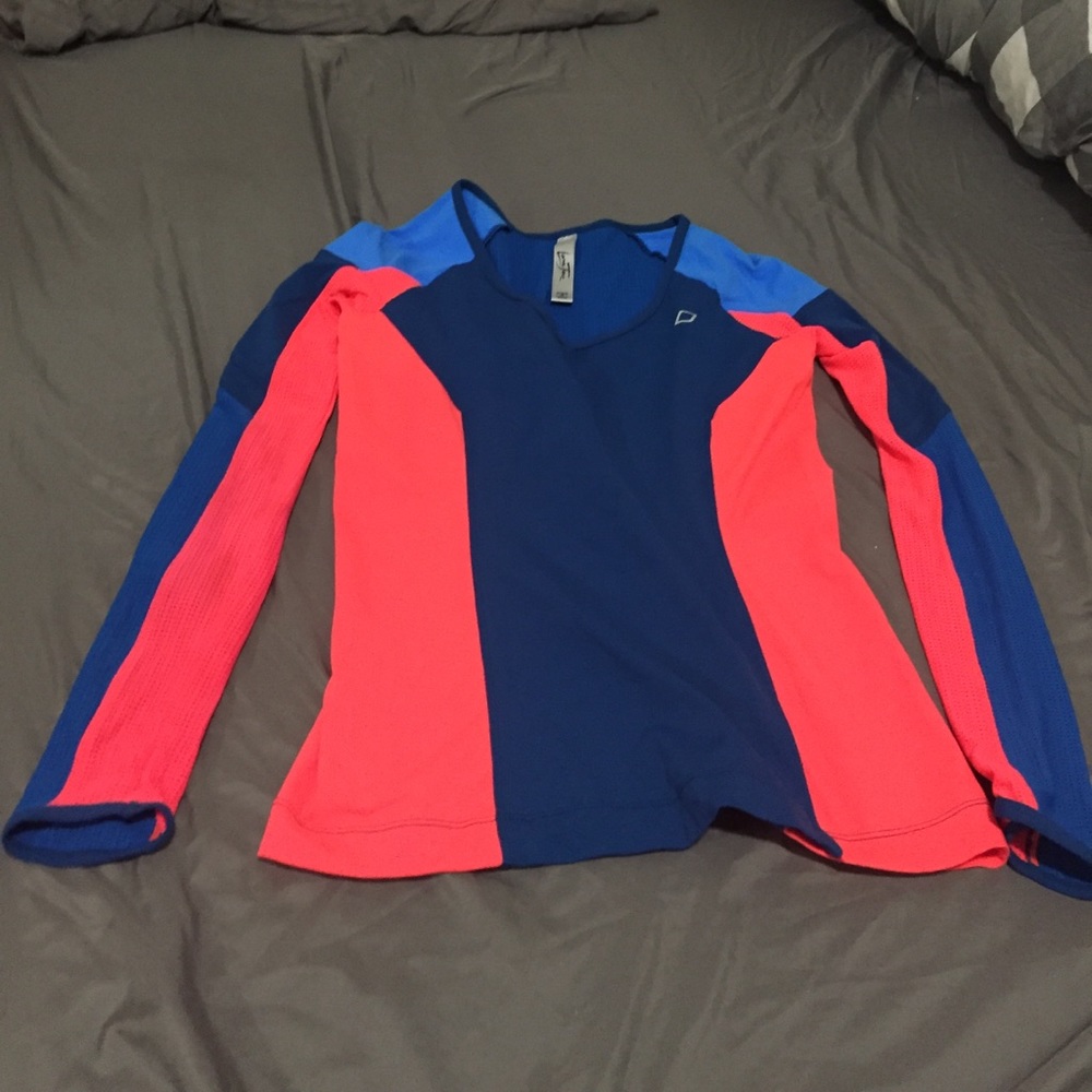 Long sleeve mesh paneled shirt